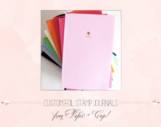 New Giveaway! Custom Journals from Paper + Cup