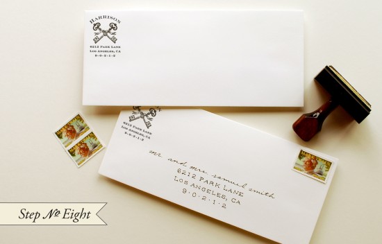 DIY Rubber Stamp Moving Announcements