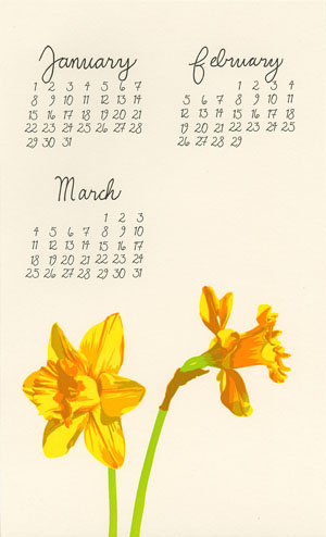 Colorful Illustrated 2012 Calendar from Pie Bird Press