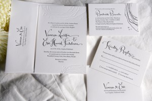 Eco-Friendly Custom Classic Letterpress Wedding Invitations by Lilikoi Design + Letterpress