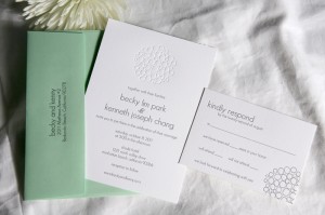 Eco-Friendly Custom Classic Letterpress Wedding Invitations by Lilikoi Design + Letterpress