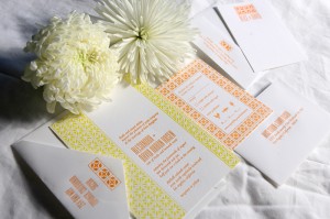 Eco-Friendly Custom Modern Letterpress Wedding Invitations by Lilikoi Design + Letterpress