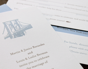 Custom Non-Traditional Letterpress Wedding Invitations by Albertine Press