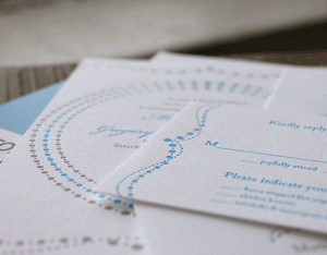 Custom Non-Traditional Letterpress Wedding Invitations by Albertine Press