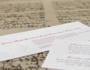 Custom Non-Traditional Letterpress Wedding Invitations by Albertine Press