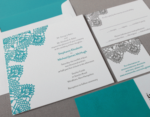 Custom Vintage-Inspired Letterpress Wedding Invitations by Albertine Press