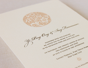 Custom Vintage-Inspired Letterpress Wedding Invitations by Albertine Press