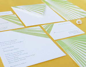 Custom Floral Letterpress Wedding Invitations by Albertine Press