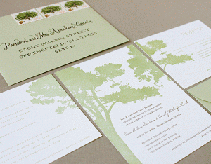 Custom Non-Traditional Letterpress Wedding Invitations by Albertine Press