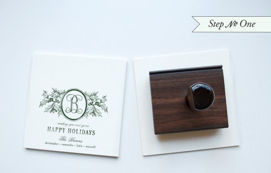 DIY Rubber Stamp Holiday Card