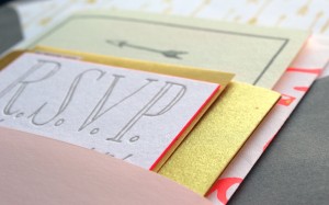 Unique Non Traditional Letterpress Wedding Invitations by Ladyfingers Letterpress