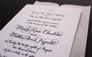 Unique Non Traditional Letterpress Wedding Invitations by Ladyfingers Letterpress