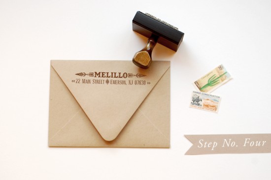 DIY Rubber Stamp Western Save the Dates and Wedding Invitations