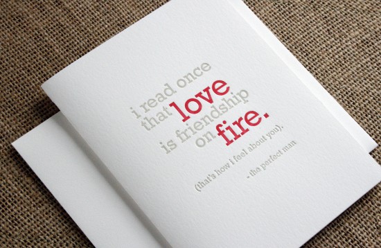 Letterpress 'Love' Card by Dahlia Press Shop
