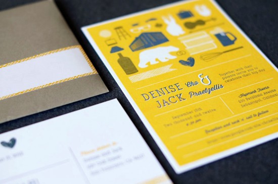 Modern Wedding Invitations by Good on Paper via Oh So Beautiful Paper (6)