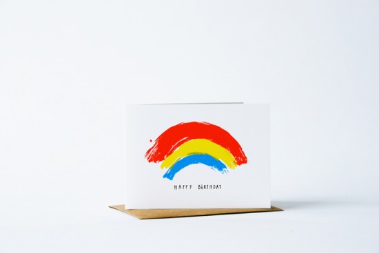 Pictogram Rainbow Birthday Card by Yellow Owl Workshop