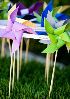 Day-Of Wedding Stationery Inspiration and Ideas: Pinwheels via Oh So Beautiful Paper