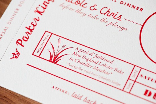 Red White Travel-Inspired Wedding Invitations via Oh So Beautiful Paper (10)