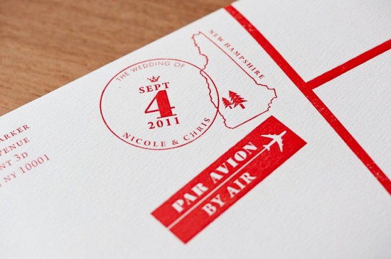 Red White Travel-Inspired Wedding Invitations via Oh So Beautiful Paper (24)