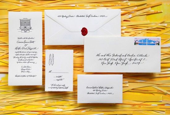 Ligature Collection Wedding Invitations by Paperfinger via Oh So Beautiful Paper (16)