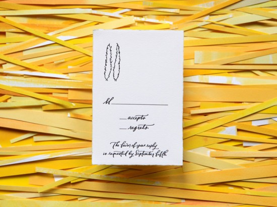 Ligature Collection Wedding Invitations by Paperfinger via Oh So Beautiful Paper (14)