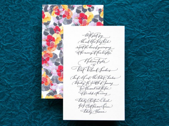 Ligature Collection Wedding Invitations by Paperfinger via Oh So Beautiful Paper (12)