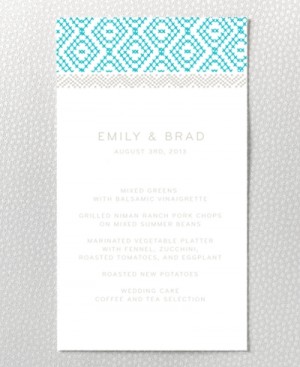 Day-of Wedding Stationery Inspiration and Ideas: Stitched and Embroidered via Oh So Beautiful Paper