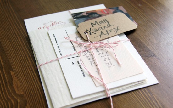 DIY Letterpress Wedding Invitations via Oh So Beautiful Paper (1)