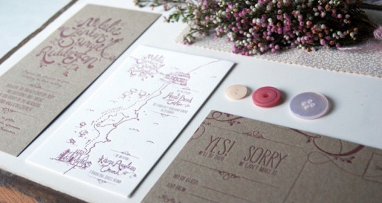 Wedding Invitations by Ruby's Tuesday via Oh So Beautiful Paper (5)