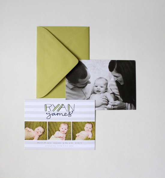 Baby Announcements by Paper Nest via Oh So Beautiful Paper (3)