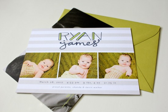 Baby Announcements by Paper Nest via Oh So Beautiful Paper (1)