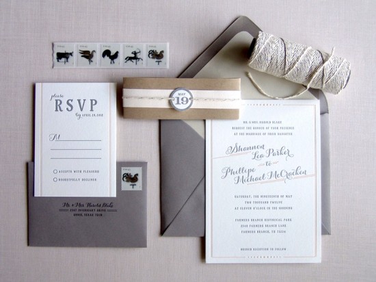 Wedding Invitations by Studio SloMo via Oh So Beautiful Paper (7)