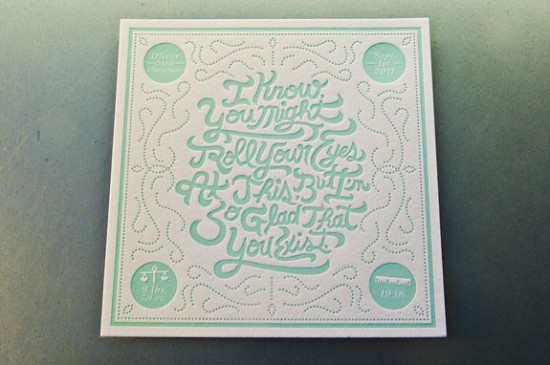 Letterpress Birth Announcements by Rise and Shine Paper via Oh So Beautiful Paper