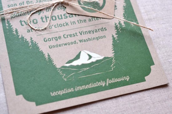 Woodland Wedding Invitations by Paper Bloom via Oh So Beautiful Paper (2)