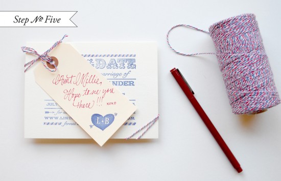 DIY Tutorial: Rubber Stamp Airmail Save the Date by Antiquaria via Oh So Beautiful Paper
