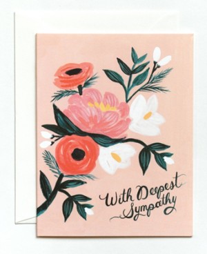 With Deepest Sympathy Card by Rifle Paper Co.