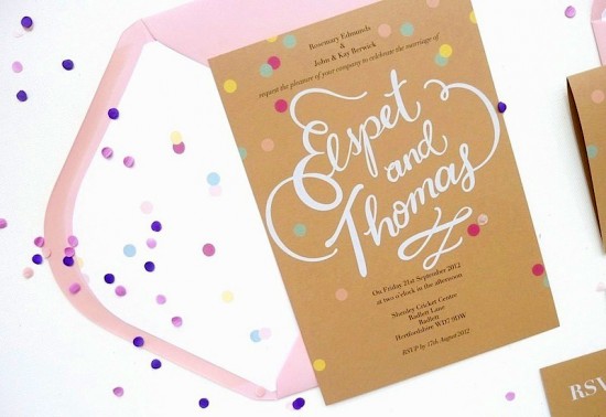 BerinMade Wedding Invitations via Oh So Beautiful Paper (6)