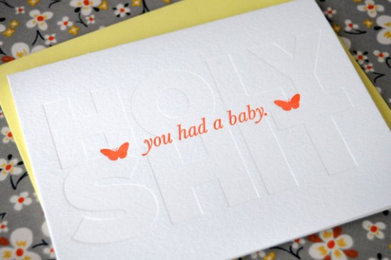 Holy Bleep You Had A Baby Card by Farewell Paperie