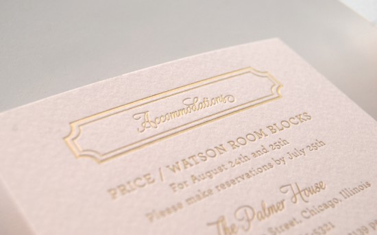 Pink and Gold Foil Wedding Invitations by Daily Sip Studios via Oh So Beautiful Paper (5)