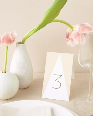 Day-Of Wedding Stationery Inspiration and Ideas: Geometric via Oh So Beautiful Paper