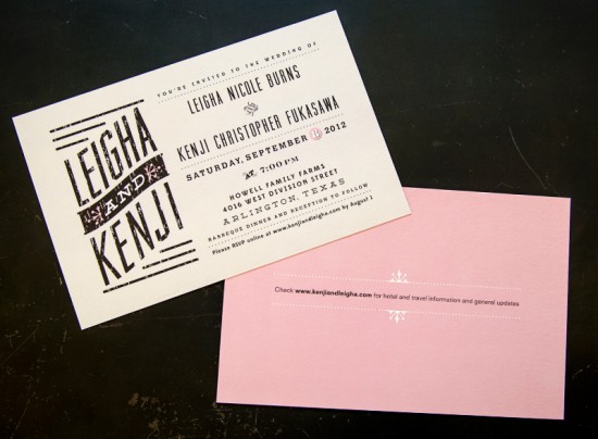 Rustic Modern Wedding Invitations by Em-press Design via Oh So Beautiful Paper (6)
