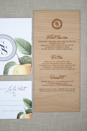 Wood Engraved Wedding Invitations via Oh So Beautiful Paper (6)