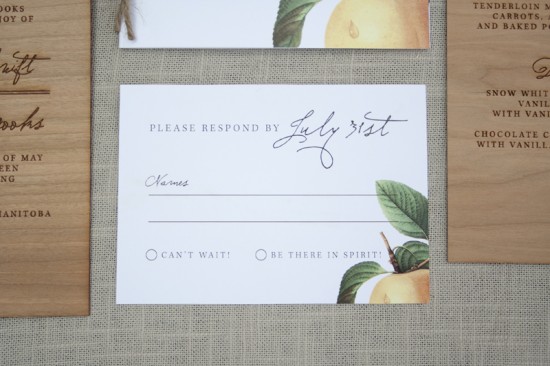 Wood Engraved Wedding Invitations via Oh So Beautiful Paper (5)