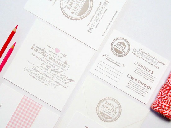 Wedding Invitations by 42 Pressed via Oh So Beautiful Paper (7)