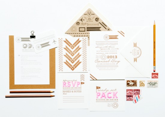 Wedding Invitations by 42 Pressed via Oh So Beautiful Paper (2)