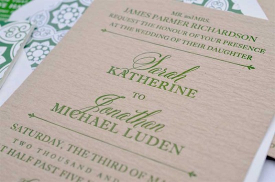 German-Inspired Wedding Invitations by Imaj Design via Oh So Beautiful Paper