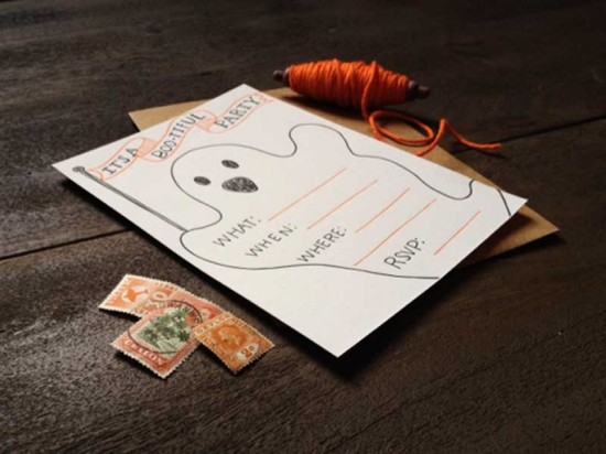 Letterpress Halloween Invitations by 9th Letter Press via Oh So Beautiful Paper (1)