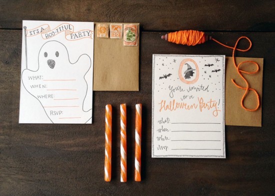 Letterpress Halloween Invitations by 9th Letter Press via Oh So Beautiful Paper (2)