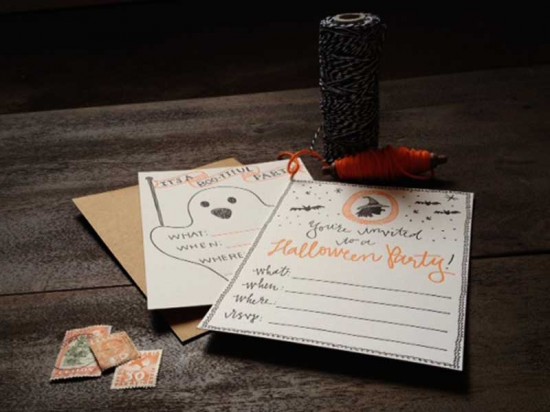 Letterpress Halloween Invitations by 9th Letter Press via Oh So Beautiful Paper (5)