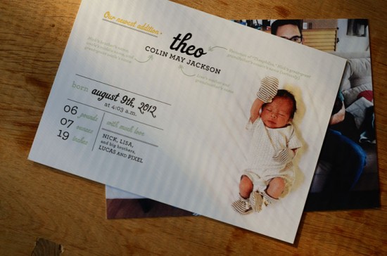 Modern + Graphic Birth Announcements by Good on Paper via Oh So Beautiful Paper